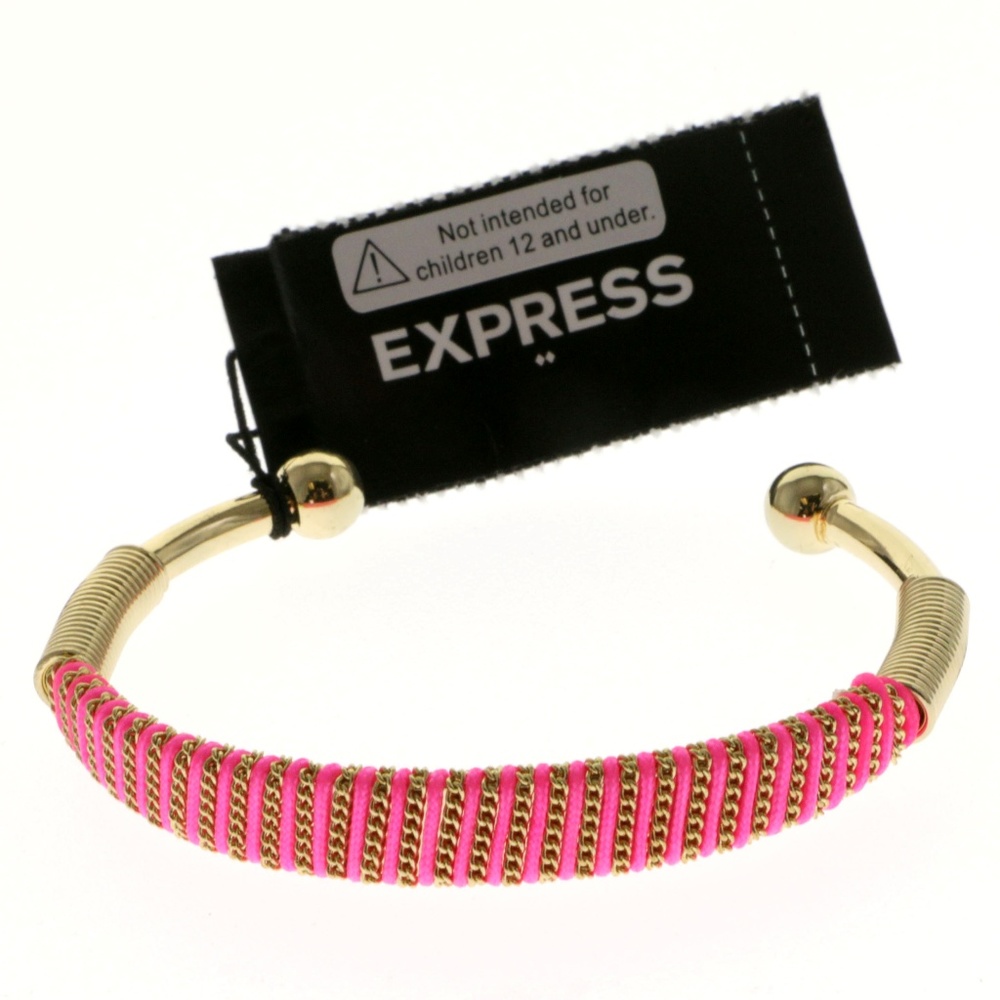 Express Cuff-Bracelet Pink/Gold-Tone NWT